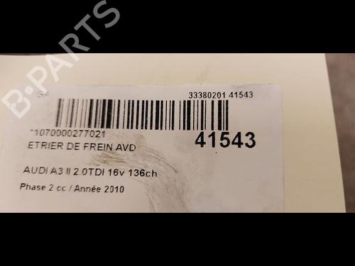 Used Right front brake caliper AUDI A3 Sportback (8PA) 2.0 TDI (136 hp) 14877510