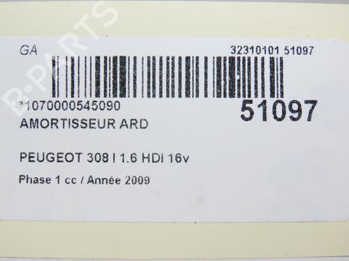 Right rear shock absorber PEUGEOT 308 I (4A_, 4C_) 1.6 HDi | BP19319482M19 