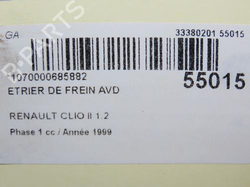 Højre bremsekaliber foran RENAULT CLIO II (BB_, CB_) 1.2 (BB0A, BB0F, BB10, BB1K, BB28, BB2D, BB2H, CB0A,... | BP30767439M104