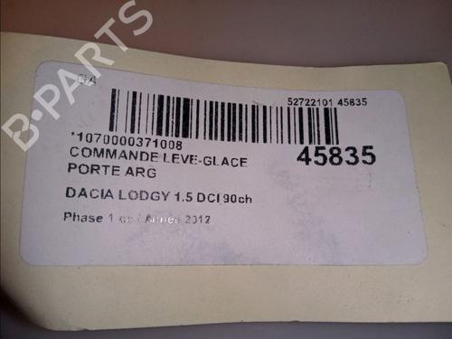 Used Left rear window switch DACIA LODGY (JS_) 1.5 dCi (JSMC, JSAF) (107 hp) 11103575
