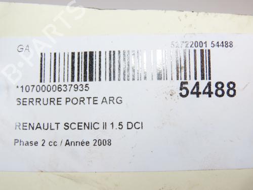 Rear left lock RENAULT SCÉNIC II (JM0/1_) 1.5 dCi (JM1E, JM16) | BP28832014C100 