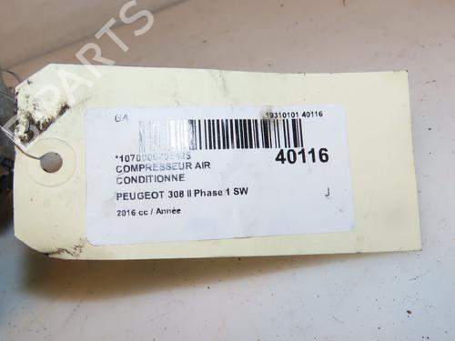 Used AC compressor AC compressor PEUGEOT 308 SW II (LC_, LJ_, LR_, LX_, L4_) 1.2 THP 130 (131 hp) 16586383 16586383
