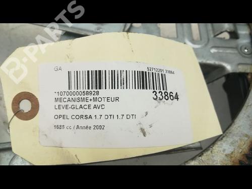 Front right window mechanism OPEL CORSA C (X01) 1.7 DTI (F08, F68) | BP9594815C23 