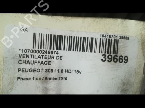 Used Heater blower motor PEUGEOT 308 I (4A_, 4C_) 1.6 HDi (92 hp) 9609653