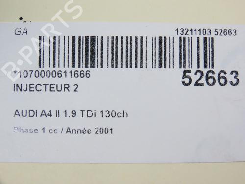 Injector AUDI A4 B6 (8E2) 1.9 TDI | BP26383471M100  - Image 6