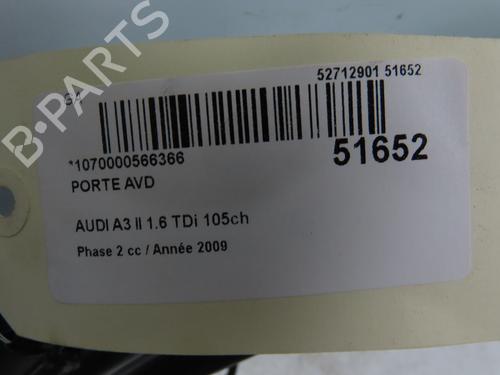 Right front door AUDI A3 (8P1) 1.6 TDI | BP28831243C3 
