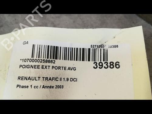 Used Front left exterior door handle RENAULT TRAFIC II Van (FL) 1.9 dCi 80 (FL0B) (82 hp) 23175877