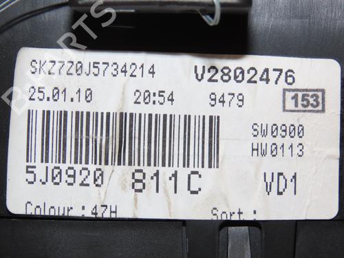 Kombiinstrument SKODA FABIA II (542) 1.4 TDI | BP28830452C47 