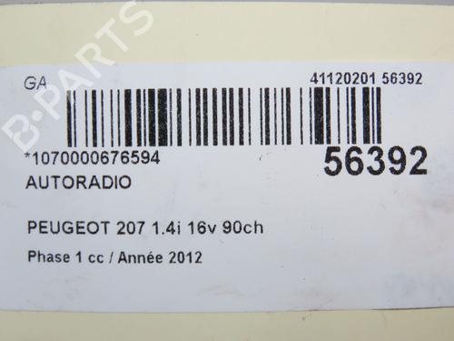 Used Radio PEUGEOT 207 SW (WK_) 1.4 16V (95 hp) 30955816