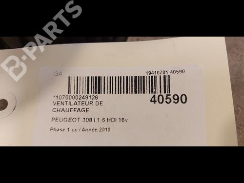 Heater blower motor PEUGEOT 308 I (4A_, 4C_) 1.6 HDi | BP9609574M62 