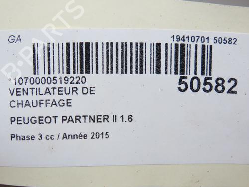 Heater blower motor PEUGEOT PARTNER Box Body/MPV 1.6 HDi | BP19114406M62 