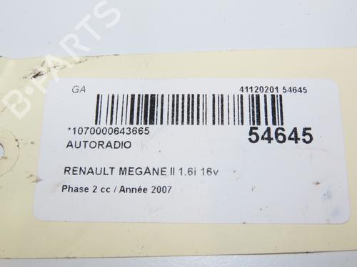 Used Radio RENAULT MEGANE II (BM0/1_, CM0/1_) 1.6 16V (112 hp) 29469755