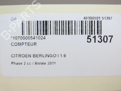 Instrument cluster CITROËN BERLINGO / BERLINGO FIRST Box Body/MPV (M_) 1.6 HDI 75 (MB9HW) | BP19701484C47 