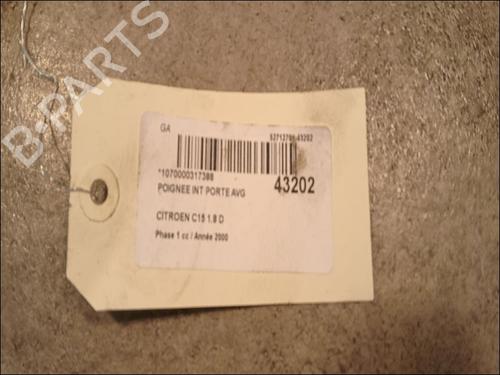 Used Front left interior door handle CITROËN C15 Box Body/MPV (VD_) 1.8 D (60 hp) 23175953