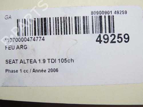 Used Left taillight Left taillight SEAT ALTEA (5P1) 1.9 TDI (105 hp) 36657777 36657777