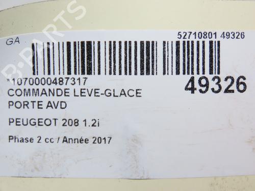 Switch PEUGEOT 208 I (CA_, CC_) 1.2 VTi 68 / PureTech 68 | BP26381254I30