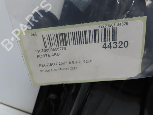 Right rear door PEUGEOT 208 I (CA_, CC_) 1.6 HDi | BP28968957C5
