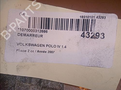 Startmotor VW POLO (9N_, 9A_) 1.4 TDI (70 hp) 23171942