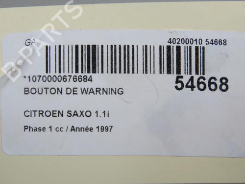 Used Warning switch Warning switch CITROËN SAXO (S0, S1) 1.1 X, SX (60 hp) 33633907 33633907