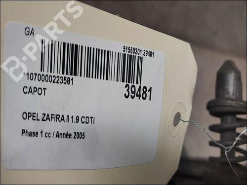 Hood OPEL ZAFIRA / ZAFIRA FAMILY B (A05) 1.9 CDTI (M75) | BP9613090C1 