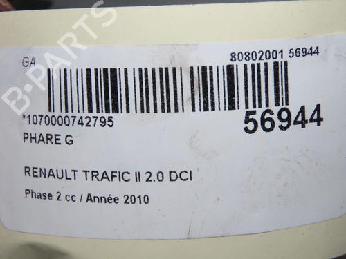 Left headlight RENAULT TRAFIC II Bus (JL) 2.0 dCi 115 (JL00, JL01, JL0H, JL0M, JL0U) | BP33860719C28  - Image 6