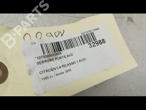 Front right lock CITROËN C4 Picasso I MPV (UD_) 1.6 HDi | BP9593078C97 