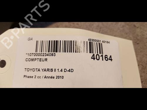 Used Instrument cluster TOYOTA YARIS (_P9_) 1.4 D-4D (NLP90_, NLP90R) (90 hp) 9608078