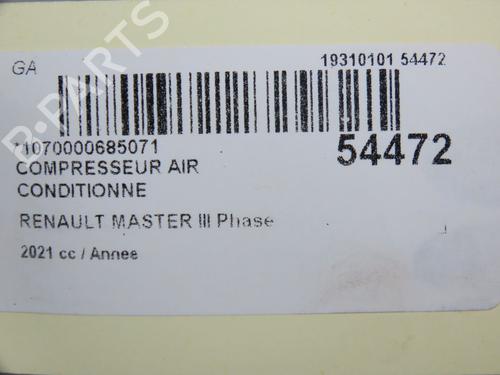 AC Kompressor RENAULT MASTER III Van (FV) 2.3 dCi 180 FWD (FV04, FV07) (179 hp) 30630835