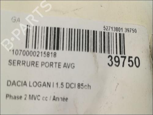 Venstre fortil lås DACIA LOGAN MCV (KS_) 1.5 dCi (KS0W) (86 hp) 9605994
