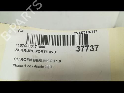 Used Front right lock CITROËN BERLINGO Box Body/MPV (B9) [2008-2026]  23176387