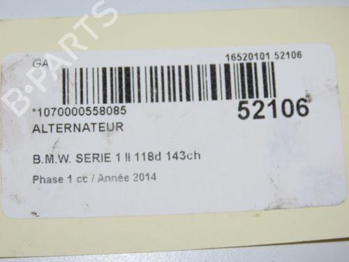 Used Alternator BMW 1 (F20) 118 d xDrive (143 hp) 32377296