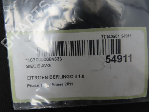 Used Left front seat CITROËN BERLINGO Box Body/MPV (B9) 1.6 HDi 75 (75 hp) 30522359