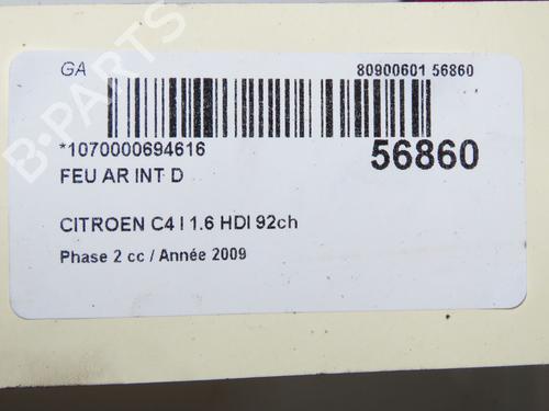 Feu de coffre droit CITROËN C4 I (LC_) 1.6 HDi (90 hp) 31984662