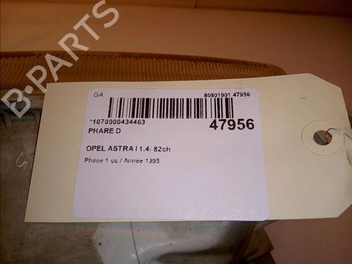 Used Right headlight OPEL ASTRA F Hatchback (T92) 1.4 Si (F08, M08, F68, M68) (82 hp) 23177685