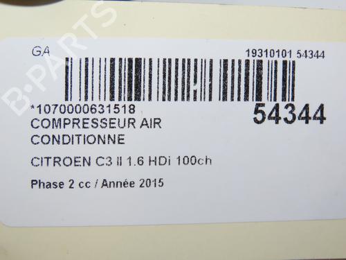 Used AC compressor AC compressor CITROËN C3 II (SC_) 1.6 BlueHDi 100 (99 hp) 28120715 28120715