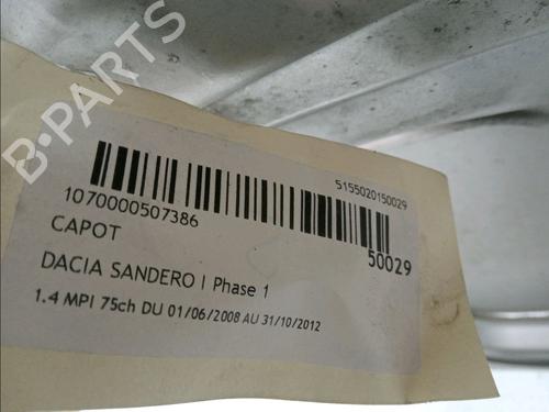 Capot DACIA SANDERO 1.4 (BS0C, BS0A, BS0G, BS1F, BS0E) (75 hp) 17324996