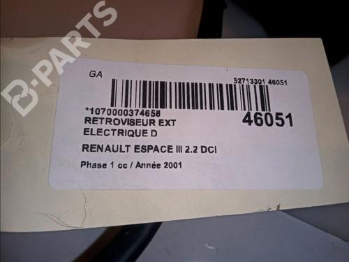 Right mirror RENAULT ESPACE III (JE0_) 2.2 dCi (JE0S) | BP11102605C27