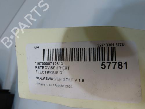 Bakspejl Højre Bakspejl Højre VW GOLF V (1K1) 1.9 TDI (105 hp) 33744822 33744822