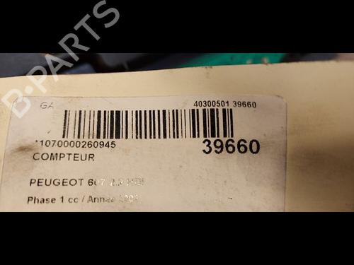 Used Instrument cluster PEUGEOT 607 (9D, 9U) 2.2 HDi (133 hp) 9611198