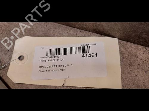 right-sun-visor-opel-vectra-c-z02-2002-2003-2004-2005-2006-2007-2008-2009-23177468 main image