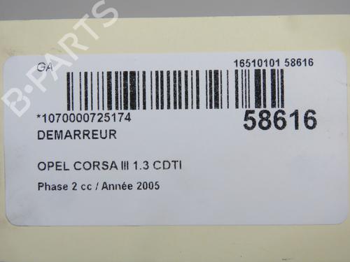 Starter OPEL CORSA C (X01) 1.3 CDTI (F08, F68) | BP36395694M8 - Image 4