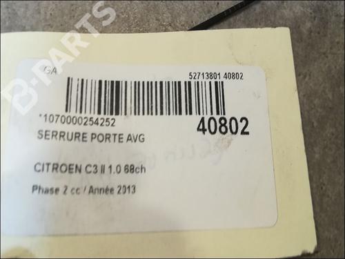 Front left lock CITROËN C3 II (SC_) 1.0 VTi 68 | BP9610957C98 