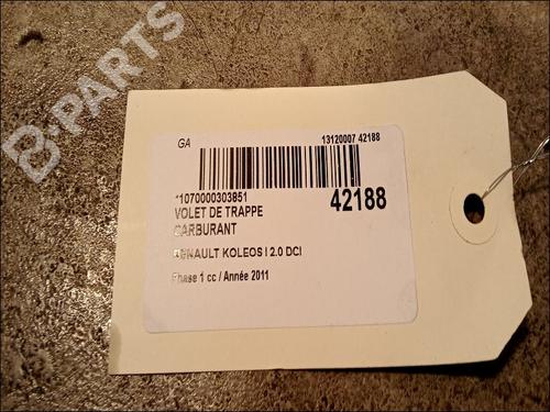 Fuel flap RENAULT KOLEOS I (HY_) 2.0 dCi 4x4 (HY0K) | BP9616814C131 