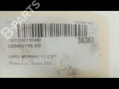 Mass air flow sensor OPEL MERIVA A MPV (X03) 1.7 CDTI (E75) | BP9602780M95 