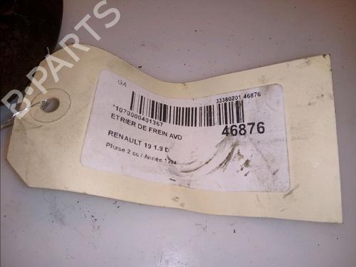 Used Right front brake caliper RENAULT 19 I (B/C53_) 1.9 D (B/C534, B/C53J) (64 hp) 14877772