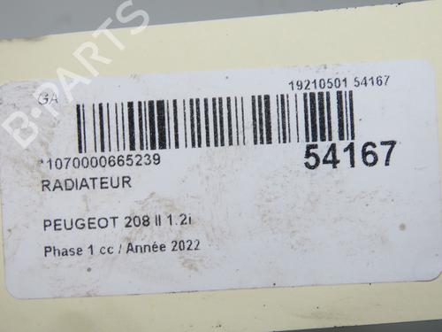 Used Water radiator Water radiator PEUGEOT 208 II (UB_, UP_, UW_, UJ_) 1.2 PureTech 100 (101 hp) 31274311 31274311