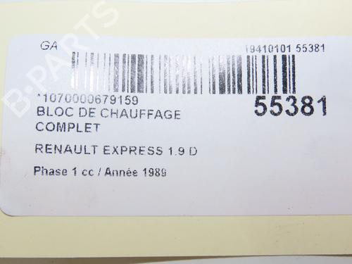 Chaufagebak RENAULT RAPID Box Body/MPV (F40_, G40_) 1.6 D (F404) | BP30740762M61