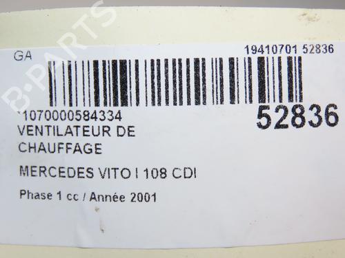 Heater blower motor MERCEDES-BENZ VITO Van (W638) 108 CDI 2.2 (638.094) | BP28801505M62 