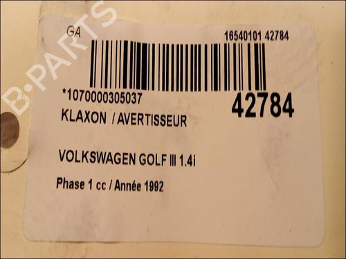 Horn VW GOLF III (1H1) 1.4 (60 hp) 23172118
