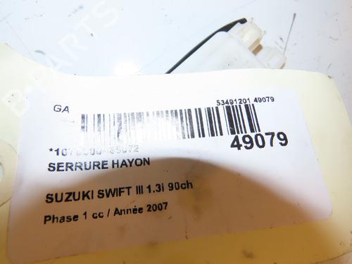 Used Tailgate lock SUZUKI SWIFT III (MZ, EZ) 1.3 (RS413, ZC11S) (92 hp) 17514412